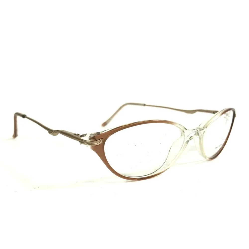 Voyant Eyeglasses Frames NEVA 5061 301 Clear Brown Gradient Matte Gold 50-17-128